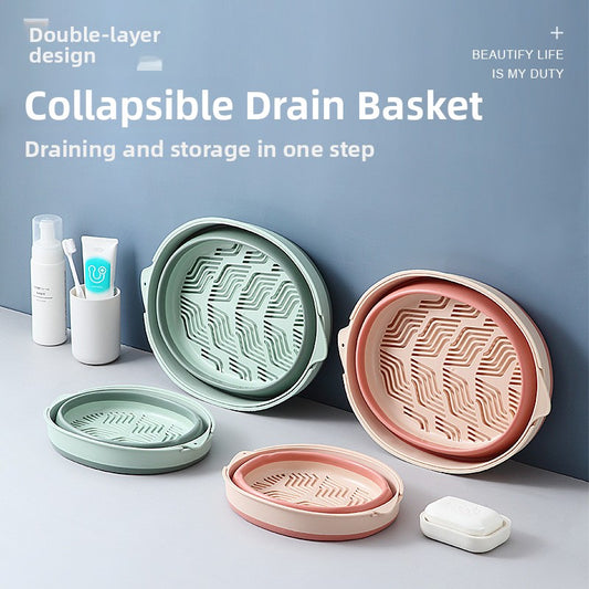 Collapsible Kitchen Colander & Drain Basket