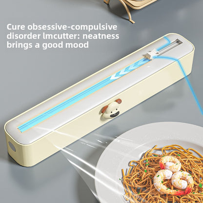 Adjustable Plastic Wrap Dispenser with Cutter