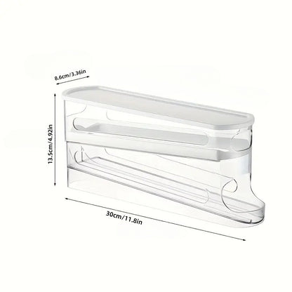 2-Tier Rolling Egg Organizer with Lid