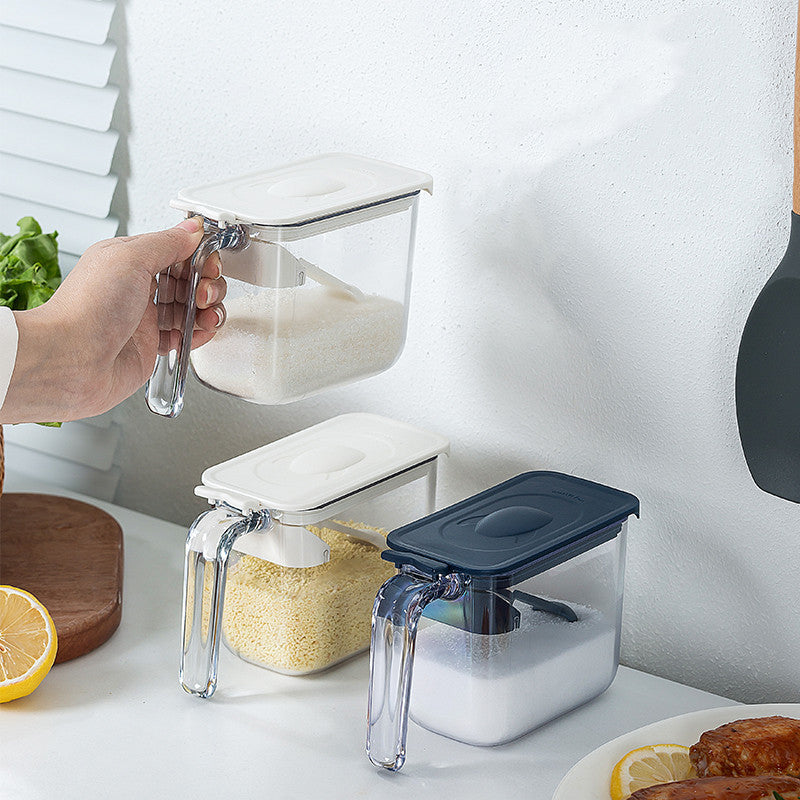 Transparent Seasoning Container with Spoon