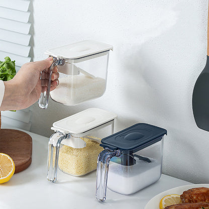 Transparent Seasoning Container with Spoon