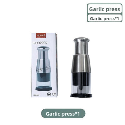 One-Press Stainless Steel Garlic Chopper
