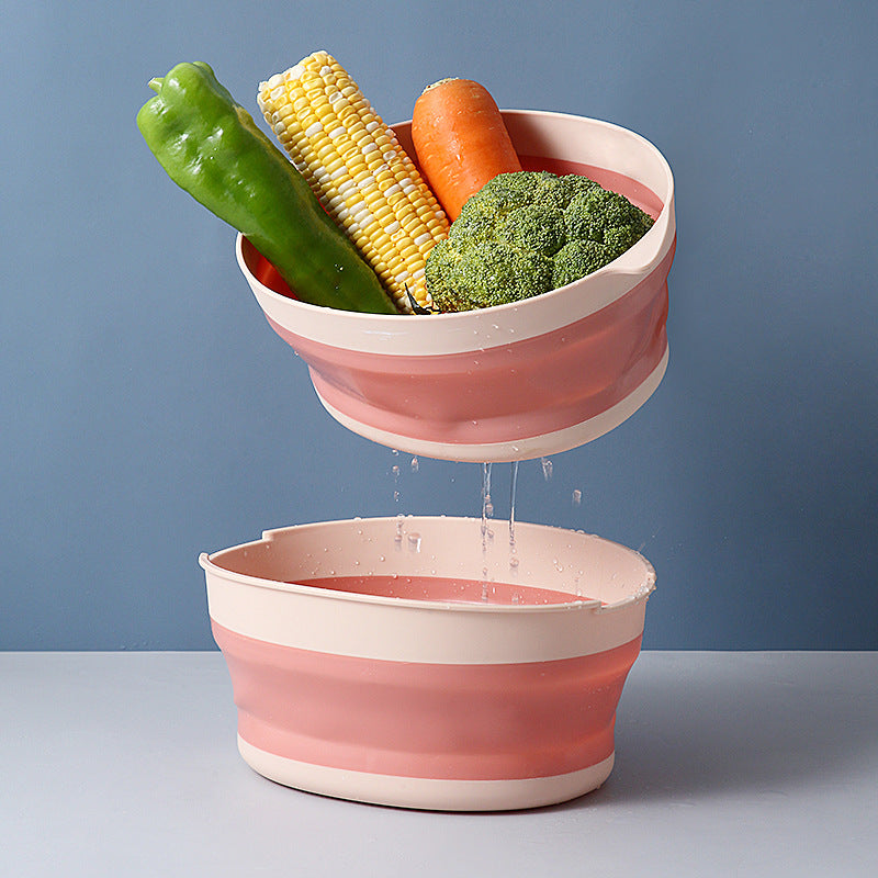 Collapsible Kitchen Colander & Drain Basket