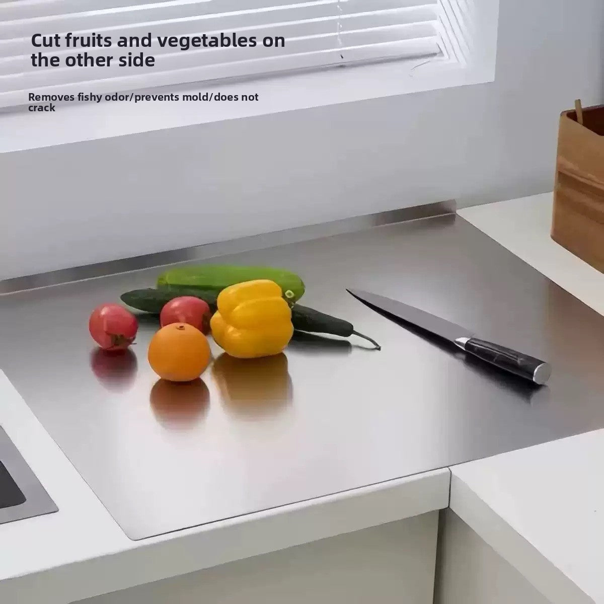 Stainless Steel Folded-Edge Cutting Board
