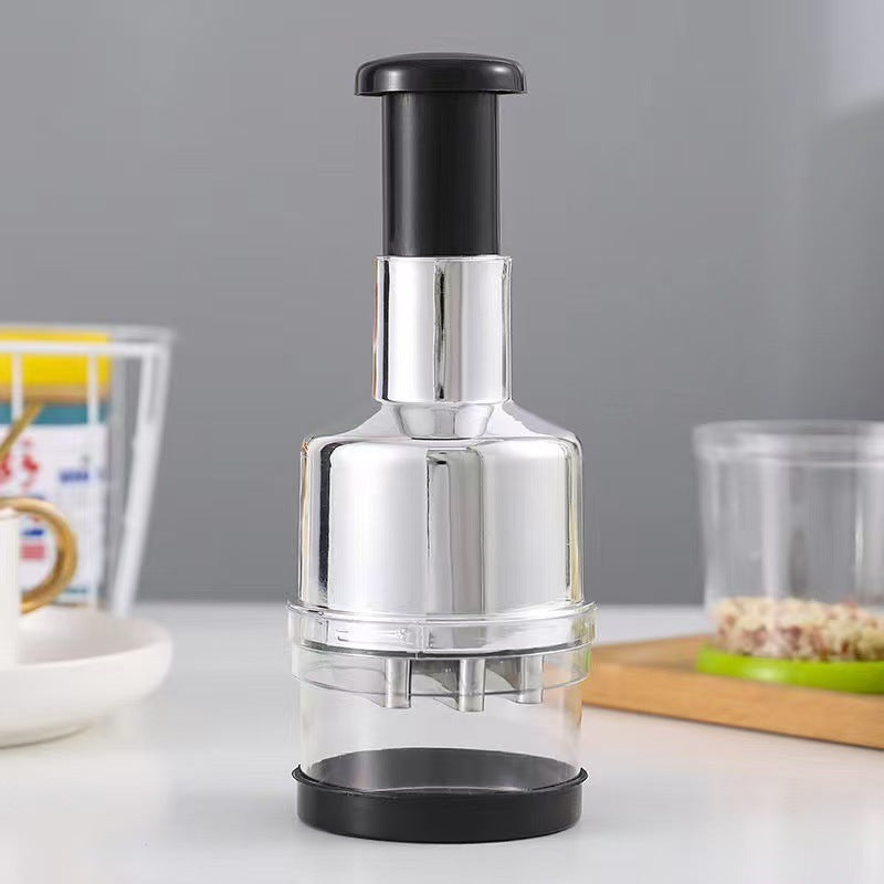One-Press Stainless Steel Garlic Chopper
