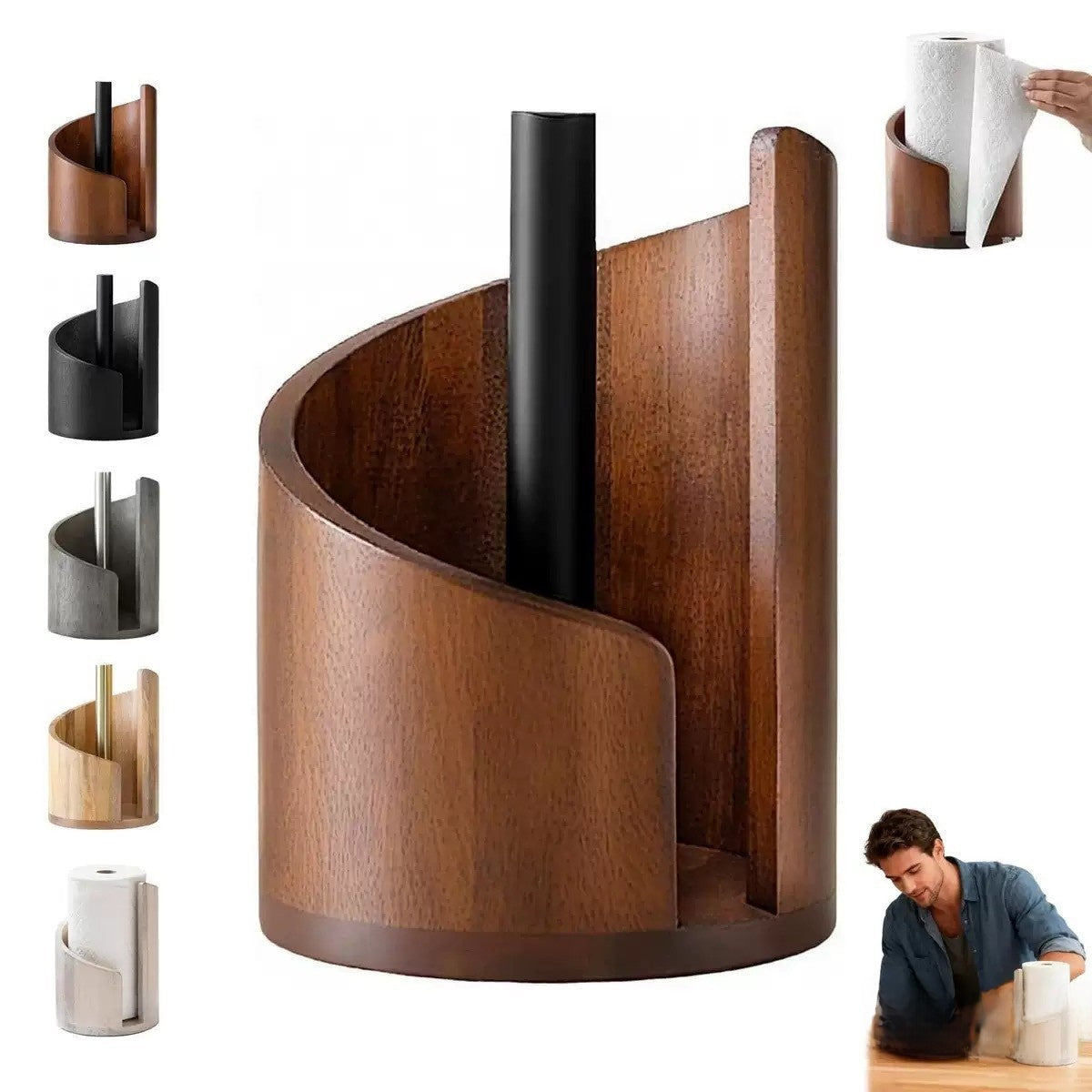 Sculpted Countertop Roll Holder