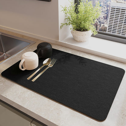 Solid-color minimalist kitchen mat