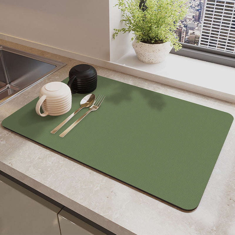 Solid-color minimalist kitchen mat