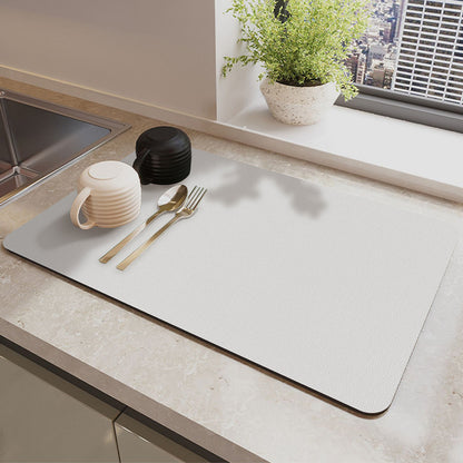 Solid-color minimalist kitchen mat