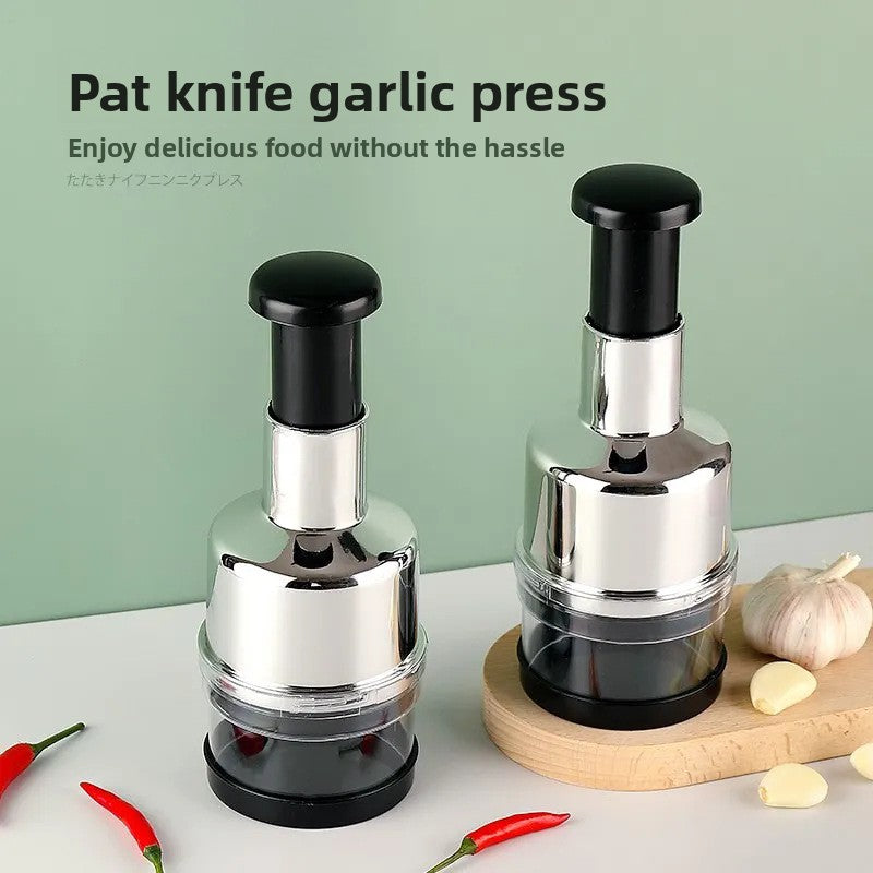 One-Press Stainless Steel Garlic Chopper