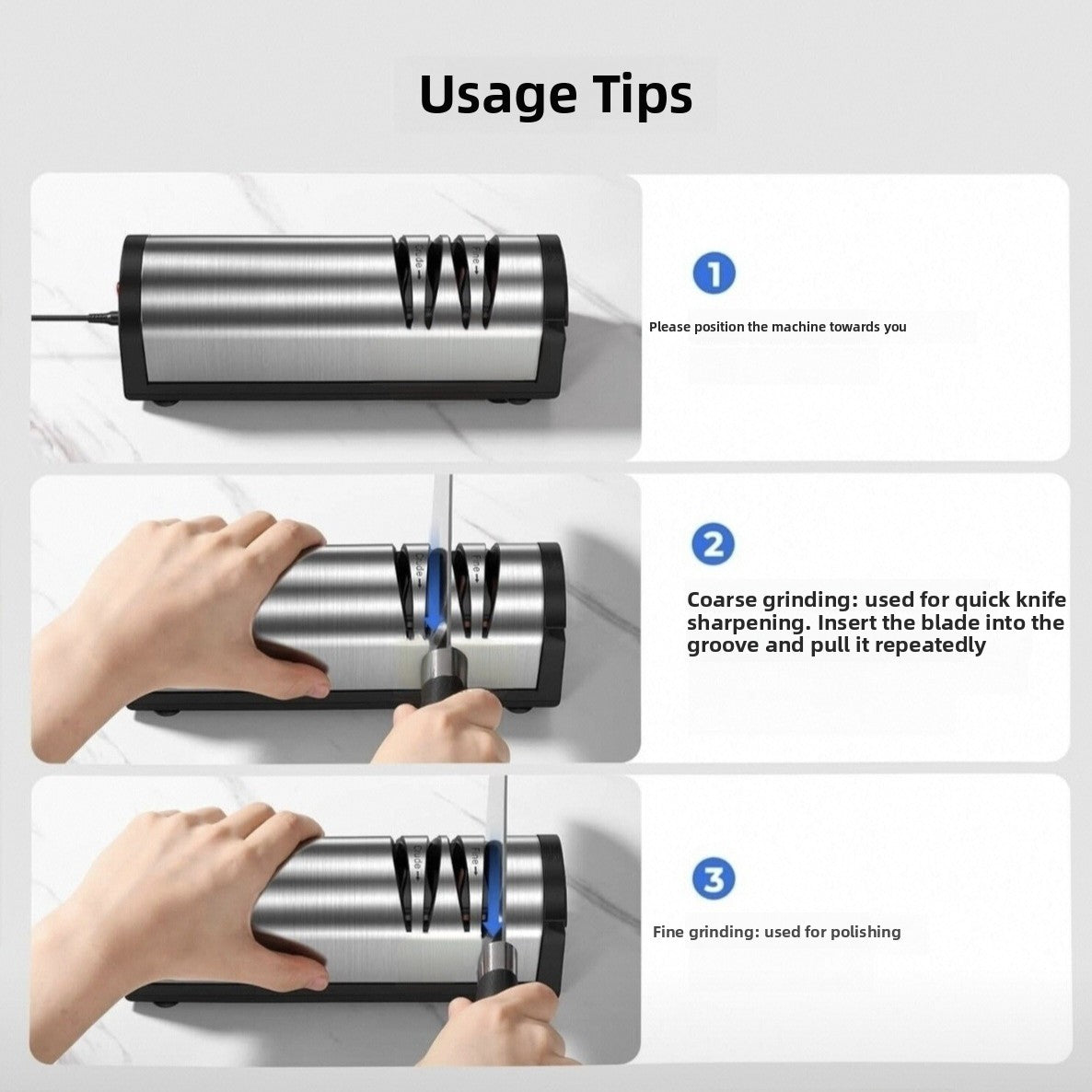 3-Stage Electric Knife Sharpener