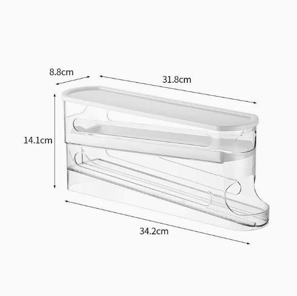 2-Tier Rolling Egg Organizer with Lid