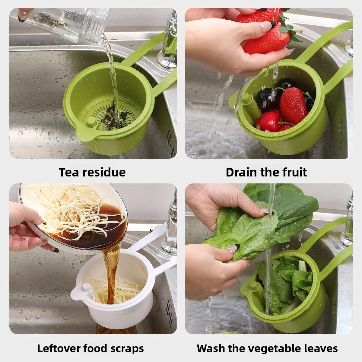 One-Touch Hanging Sink Strainer